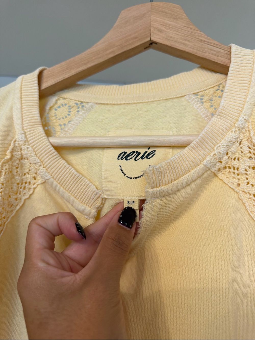 Aerie Hey Crochet Sweatshirt